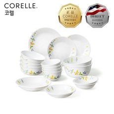 코렐 4인 한국형 식기세트 18p, 로맨틱가든, 식기 8종, 1세트