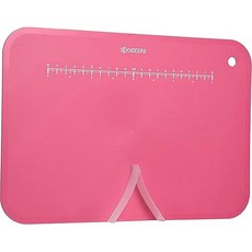Kyocera 교세라 도마 약 30×20cm 항균 부드러운 얇다 가벼운 눈금 스탠드 포함 표백제균OK 핑크 일제 CC-99 PK, 1개