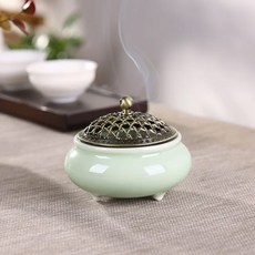 모기향 거치대 걸이 홀더 캠핑 케이스 세라믹 모기 퇴치 향 버너 클래식 거실 장식 도자기 코일 4 가지 색상, style 3