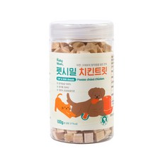 펫시밀 치킨트릿 동결건조 강아지 고양이 간식, 닭가슴살, 100g, 1개 - 펫시밀