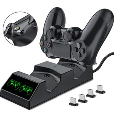PS4 용 듀얼 컨트롤러 충전기 마이크로 USB 동글 4 개 고속 독 스테이션 슬림 프로용, 01 CHINA, 01 X22-AE-FM