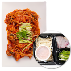 칼칼한 생아귀찜 아구찜 손질 밀키트 국내산 1610g, 1개