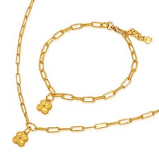 순금클립목걸이팔찌세트