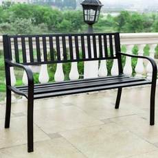 버스정류장 조립식 베란다 평상 교회장의자 야외 공원 벤치 정원 캐주얼 의자 철제 테이블, 옵션02