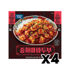 심플리쿡 중화마파두부 간편즉석조리 180g x 4개