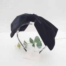 무이토린다 블랙벨벳 왕리본 헤어밴드