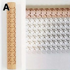 나무 순은점토 질감 롤링 핀 도자기 아트 양각 막대 머드 롤 DIY 공예 도구, A