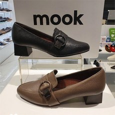 무크 무크 NC02 여성 여자 4Cm 편한 경량 가죽 부티 힐 1 (6076510)