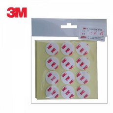 3M 초강력 양면 테이프 접착제 스티커 원형 25mm 36개