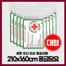 [엔트모] 대용량 210x160cm 생존 조난 비상 응급담요 (10개), 실버(10개), 10개