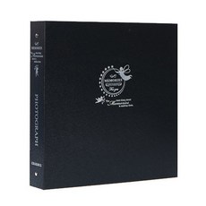 이콘앨범 바인더 백지접착50매 사진 포토, 03.솔리드-블랙
