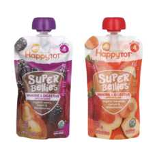 멀티구성 Happy Family 해피 Tot 슈퍼벨리스 4단계 바나나딸기당근 배블랙베리비트 113g 4oz, 혼합구성, 10개