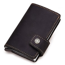 Rfid 차단 남성 신용 카드 홀더 패션 자동 비즈니스 ID 카드 케이스 알루미늄 안티 자기장 도난 방지 지갑 2020