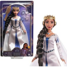 Mattel Disney Wish Asha of Rosas 포즈 패션 인형 내추럴 헤드카락 포함 탈부착 옷 신발 액세서리, Queen Amaya - 위시아샤옷