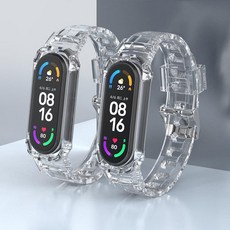 미밴드8 전용 TPU 젤리 투명 스트랩 스포츠 루프 밴드 줄, 옵션01투명