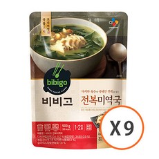 CJ 비비고 전복미역국 500g x 9개, 단품