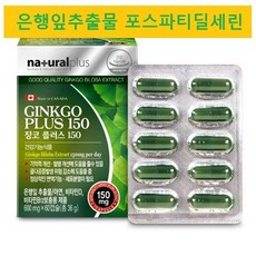 네추럴플러스 은행잎 추출물 포스파티딜세린 캡슐 징코 플라보놀배당체 징코빌로바 아연 비타민B 비타민D 병풀잎 산사열매 마늘 혈행 뇌영양제 기억력, 2개, 60캡슐