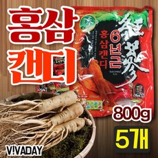 6년근 홍삼캔디 800g 5개 사탕 간식 슈프림캔디 눈깔사탕 마하캔디, 쿠팡 1