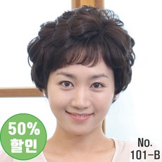 누리메디칼 항암가발 인모블랜딩 전체수제 전체가발 시니어가발발 no101B 가발, 브라운, 1개 - 누리메디칼