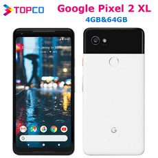 구글 픽셀 2 XL 원래 잠금 해제 GSM 4G 안드로이드 휴대 전화 6.0 ""12. 2mp 옥타 코어 RAM 4 기가 바이트 ROM 64 기가 바이트 AMOLED 지문 NF, 1개, EU Version, Just Black