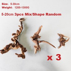 유목 초대형 HOM 우드 수조 줄기 수족관 나무 대형 FOR 드리프트 XXL 천연, 5-20cm-3pcs Mix, 1개