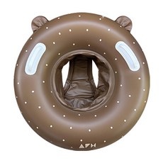 유아용튜브 올포홈 도넛 감성 아기 튜브 KC인증 브라운 원형 보행기 튜브 1개