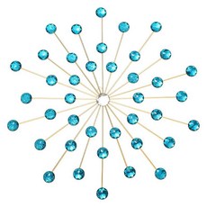 벽 장식 블링 3D 라인스톤 햇살 벽 장식 세련된 클래식 벽 장식 홈 장식 사무실 입구 홈, 골드 블루, 벽 예술 매달려 라인 석 장식