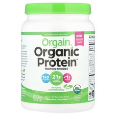 올게인 Organic Protein 분말 식물성 천연 무가당 720g(1.59lb), OGA00603, 1개