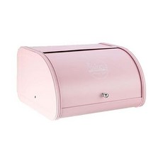 브레드 박스 식품 용기 금속 빈티지 롤 탑 빈 방진 지문 방지 빵 보관함 주방 카운터용호텔 사이즈 S 색상 핑크, 브레드 박스 식품 용기 금속 빈티지 롤 탑 빈 방진 지