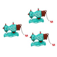 3 Pcs Sewing Machine u Disk USB Drive Thumb Memory Stick for Storage Flash U Portable CART 에이알티oon, 5.9x5.5x3cmx3pcs, Greenx3pcs