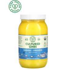 퓨어 인디안 푸드 Pure Indian Foods 발효 기(Cultured Ghee) 방목 유기농 15 oz (425 g), 425g, 1개