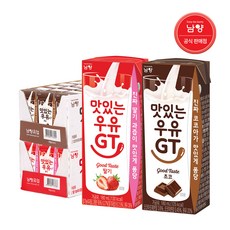 남양 맛있는우유 GT 180ml 초코24팩 + 딸기 24팩, 1세트