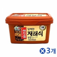 [DS] 담백한 해찬들 재래식된장 1kgx3개 국산된장 재래된장, 본상품 선택