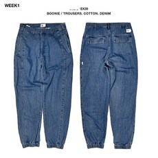 wtaps 19AW 워싱 데님 조거 팬츠 빈티지 스트릿패션