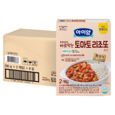 아이얌 우리아이 바로먹는 토마토 리조또 소스 180g 1개, 단품, 90g - 맘마밀바질토마토