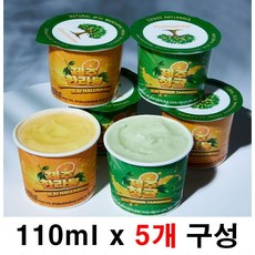 (다빈글로벌) 제주도 한라봉 청귤샤베트 아이스크림 / 5개 세트구성 / 5만원이상 구매시 한라봉 저금통 사은품 증정, 한라봉5개, 110ml