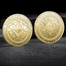 BITCoin-아트 컬렉션 금도금 물리적 비트코인 BTC 케이스 포함 금속 골동품 모조 은화
