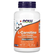 나우푸드 L-카르니틴 퓨어 파우더 - 85g(3oz), 1개