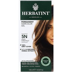 허바틴트 라이트 체스넛 Herbatint Permanent Haircolor Gel 5N Light Chestnut 135ml, 1팩