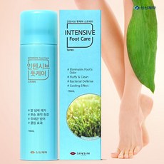 신신제약 인텐시브 풋케어 150ml 풋스프레이 발냄새 제거 유해균 제거 쿨링효과 쾌적한 발관리, 1개입, 4개