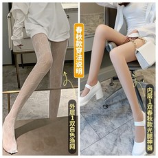 이쁜스타킹 여성스타킹 블랙 실크 레이스 망사 스타킹 블랙 화이트 스타킹 여성 여름 인