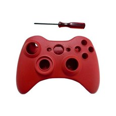 OSTENT 교체 케이스 쉘버튼 키트 for Microsoft Xbox 360 무선 컨트롤러 컬러 레드, 빨간색, 1개
