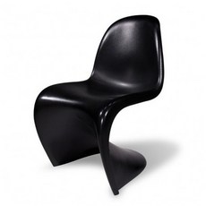 비트라 팬톤체어 Vitra Panton Chair 독서 주방 거실 카페의자, 블랙(black)