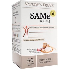 Natures Trove SAMe 메티오닌 400mg 비건, 60정, 3개, 60정