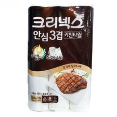 크리넥스 안심 3겹 키친타올 160매 x 12롤종이타올, 12개