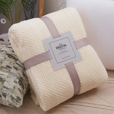 송송상회 부드러운 극세사 무릎담요 70*100cm, 1개, 베이지화이트