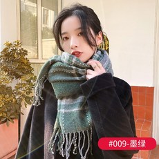 여성 양털 넥워머 양면 숄 투웨이 두꺼운 보온 INS트렌드 어텀 롱