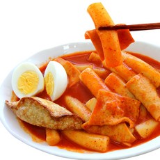 오늘도맵심 2-3인분 국물 빨간 떡볶이 매운 빨강 떡볶이 밀떡볶이 맛집, 2~3인분(1단계보통맛), 1개, 600g