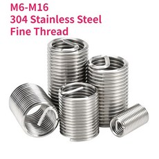 M6-M16 304 스테인리스 스틸 미세 톱니 나사 삽입 패스너 수리 도구 키트 코일 와이어 헬리컬 나사 슬리브 세트, 21) M12x1.0 -2pcs - 1D