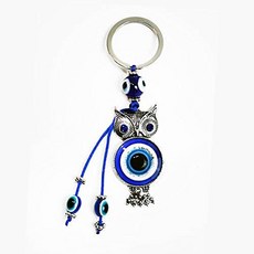 LUCKBOOSTIUM - Owl Charm with Blue Lucky Eye glass body with 3/118126, 상세내용참조